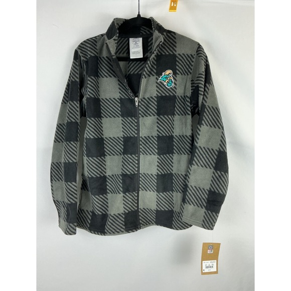 Coastal Carolina Fleece Jacket Kids L Buffalo Check Full Zip Rivalry Threads - Picture 3 of 7